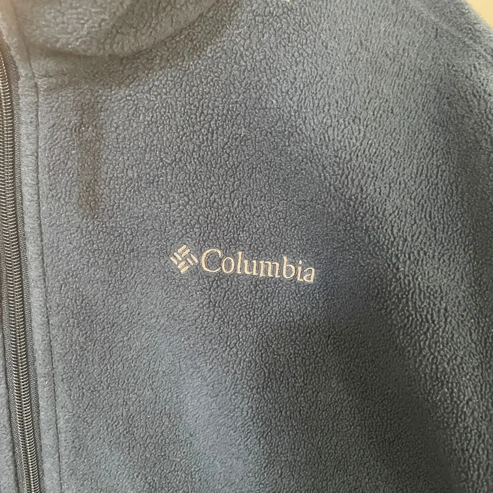 Columbia‎ Mens XL Fleece Vest Navy Full Zip Steens Mountain Soft Shell Jacket